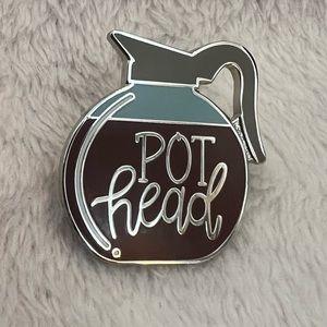 Coffee lover coffee pot lapel pin